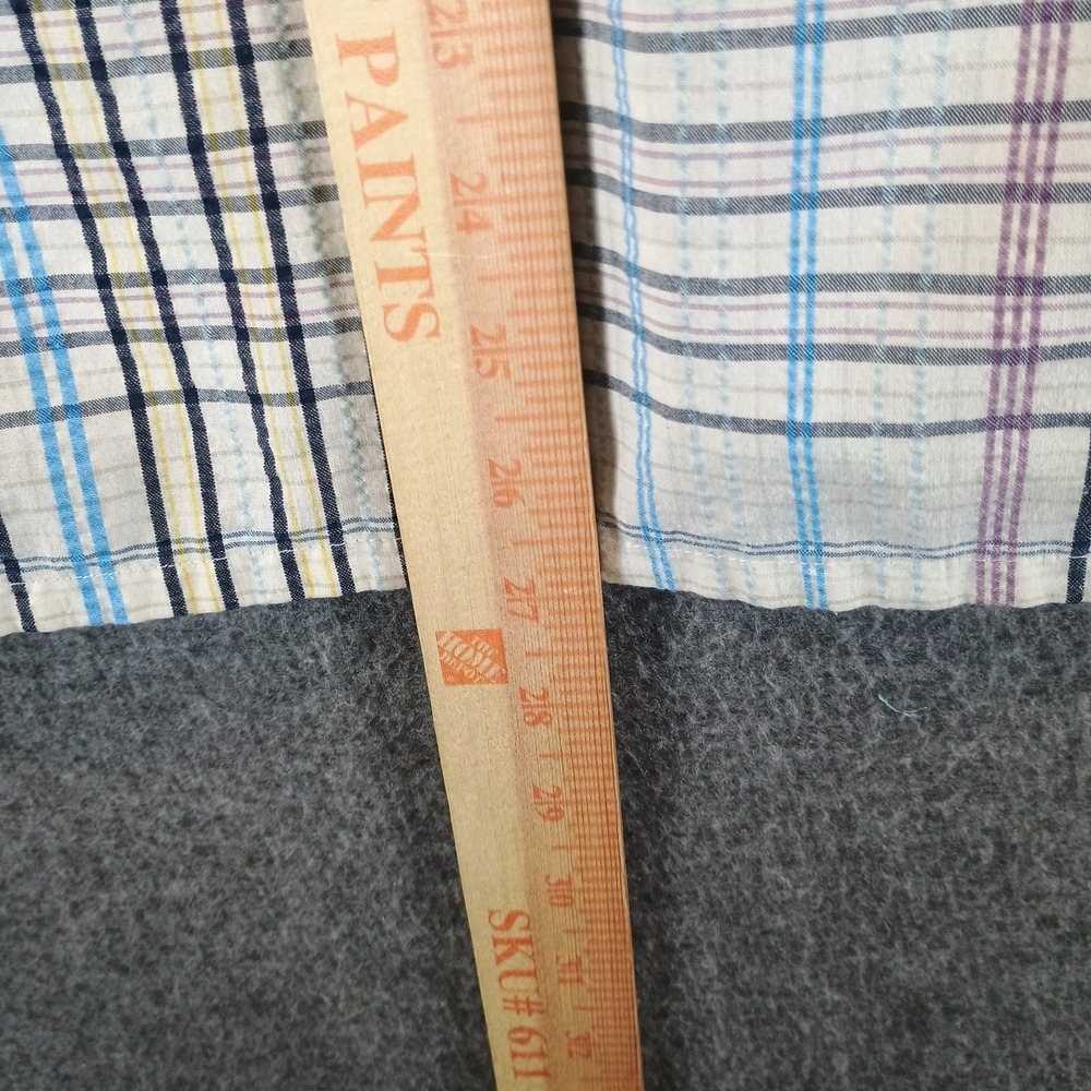 Patagonia Puckerware Shirt Men S Blue Black Purple Plaid Seersucker Button Up SS - Picture 9 of 11